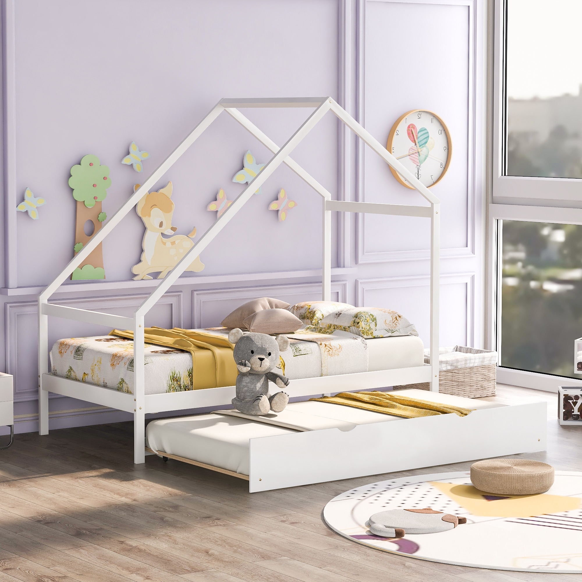 Montessori trundle best sale bed