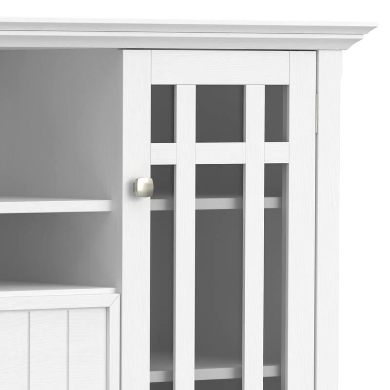 WYNDENHALL Freemont SOLID WOOD 53 inch Wide Transitional TV Media Stand For TVs up to 60 inches - 53"w x 16.5"d x 34.7" h
