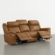 preview thumbnail 50 of 82, Spruce & Spring Genuine Leather Power Reclining Sofa with Optional Console & Flip-Down Table