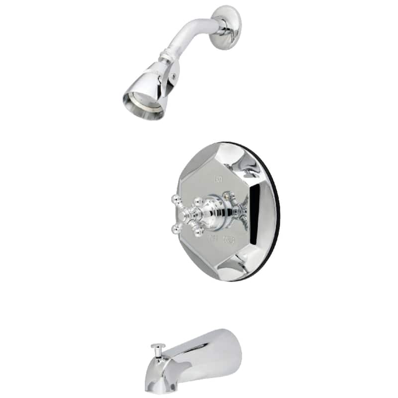 Kingston Brass English Vintage Tub and Shower Faucet - Polished Chrome