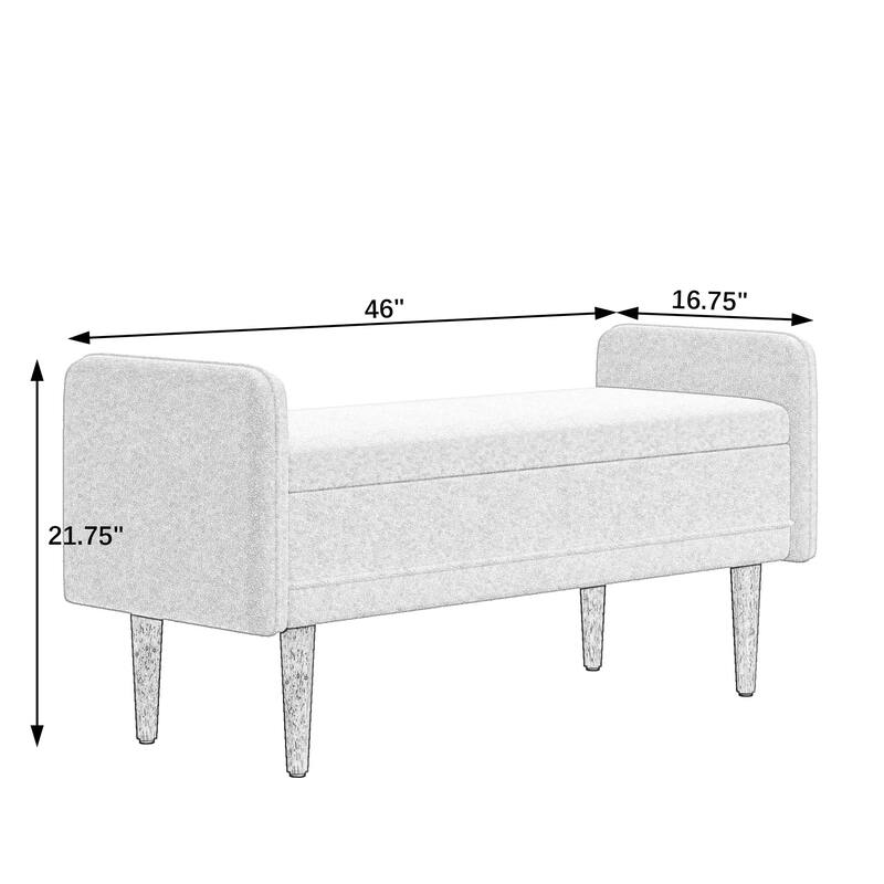 Teddy velvet storage stool