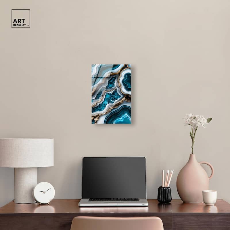 Teal Tides Treasure II Acrylic by Art Remedy, Ready to Hang