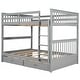 preview thumbnail 6 of 13, Luxury Full-Over-Full Bunk Bed with Ladders and Two Storage Drawers, Maximized space, Solid Construction, Grey