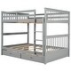 preview thumbnail 44 of 51, Minimalist Style Full Over Full Bunk Bed with Two Storage Drawers,Solid Pine Legs and Strong Durable Frame