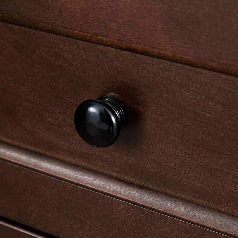 Modern Solid Wood Drawer Dresser with Retro Round Handles