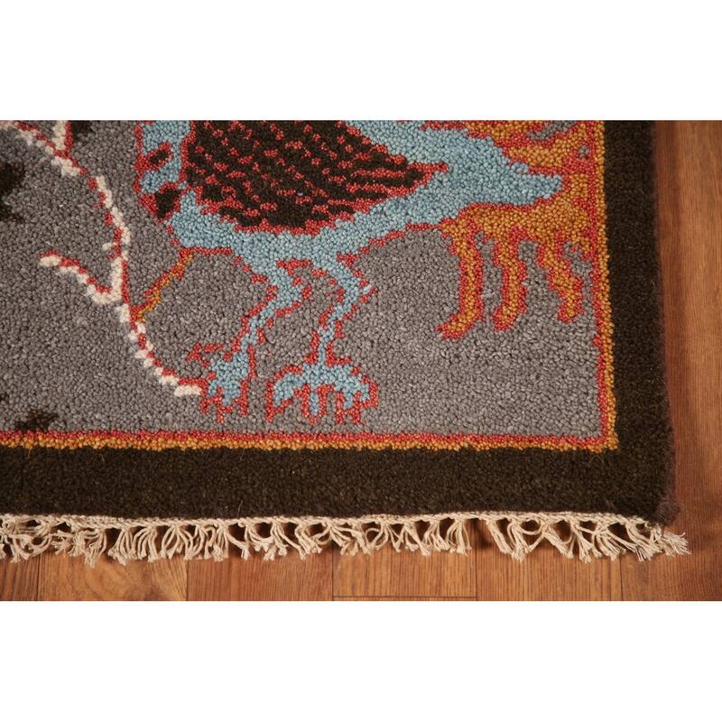 Animal Pictorial Ziegler Accent Rug Handmade Wool Carpet - 2'6"x 5'10"