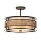 preview thumbnail 4 of 2, Laguna 3-Light Semi-Flush Mount in Renaissance Copper