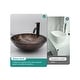 preview thumbnail 4 of 28, Artistic Tempered Glass Vessel Bathroom Sink with Faucet and Pop-up Drain