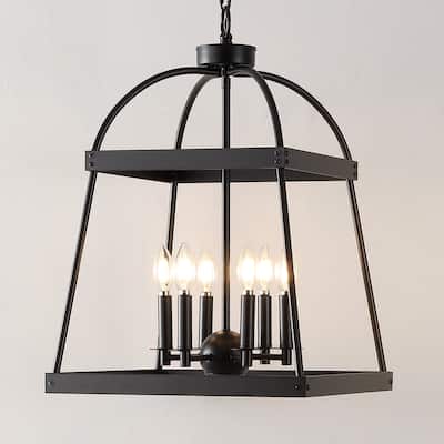 SAFAVIEH Chandelier Collection Gracyn 86" Traditional Chandelier (6-bulb) - 16" W x 16" D x 86" H