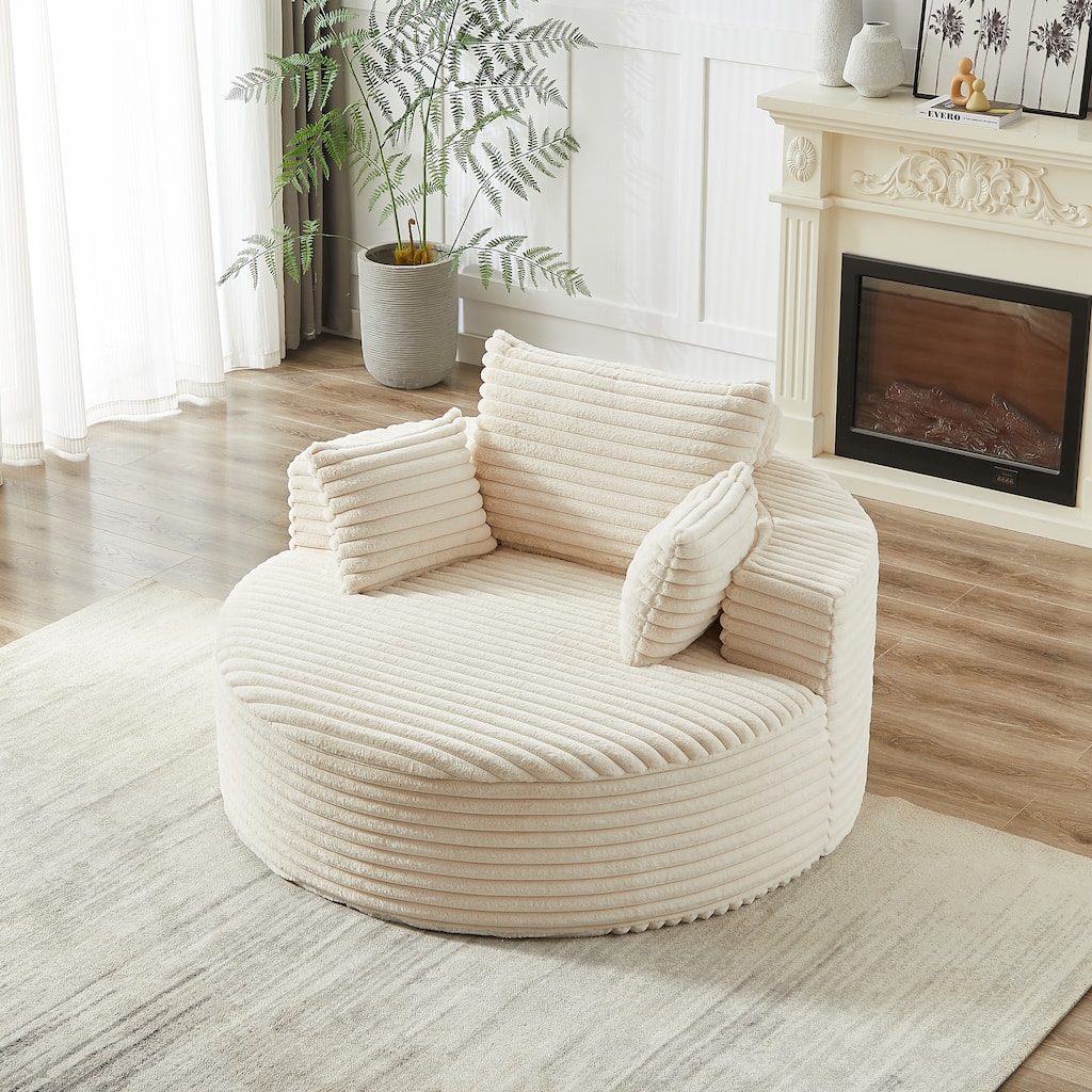 GDFStudio - Emberwood Corduroy Single Sofa Cloud Recliner