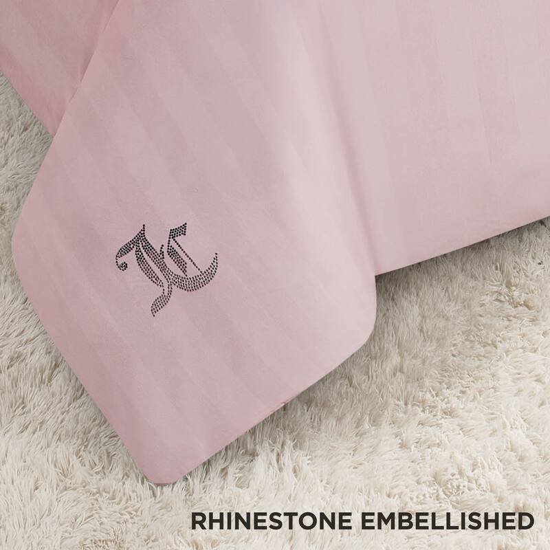 Juicy Couture Jenny Velour Striped Jacquard Comforter Sets