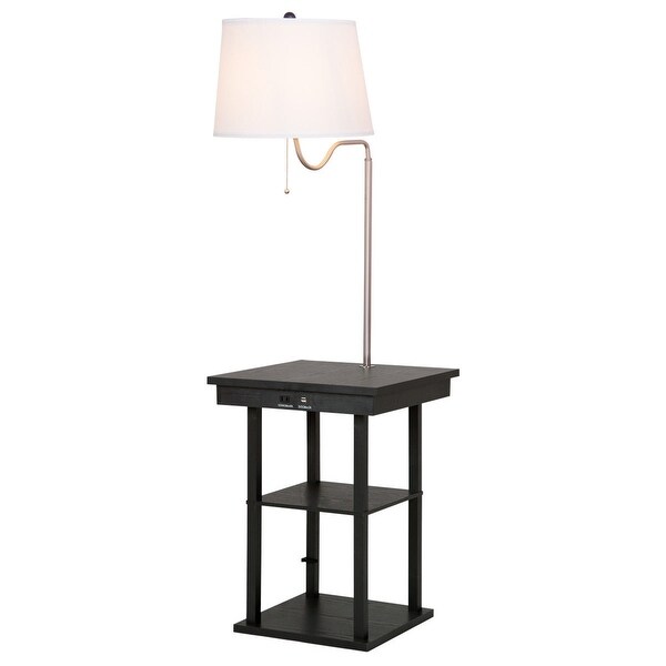 floor lamp with built in table