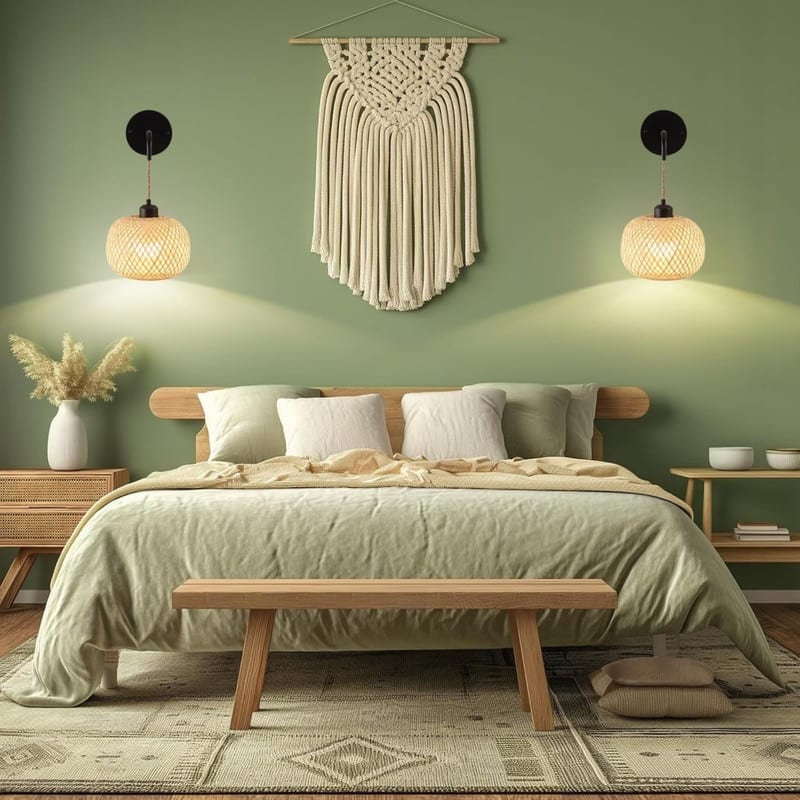 2 Pack wall sconces black wall lighting bamboo, metal wireless wall sconce