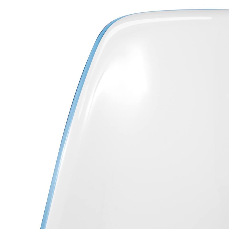 Cresco Ergonomic Modern Shell Seat Dining Chair with Chrome Eiffel Base and Curved Back Accent Side Chair (Set of 4)