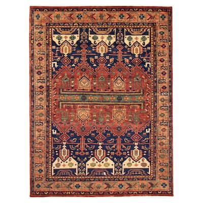 ECARPETGALLERY Hand-knotted Jules Serapi Red Wool Rug - 7'9 x 10'0