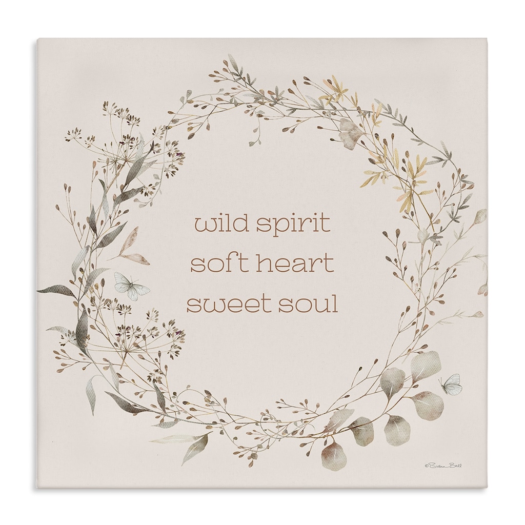 Stupell Wild Spirit Soft Heart Sweet Soul Canvas Wall Art Design By Susan Ball