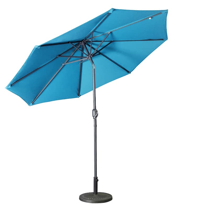 Clihome 9 Ft Aluminum Patio Market Umbrella with Tilt & Crank
