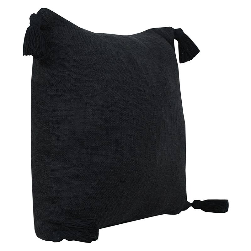 Sevita Solid Cotton Throw Pillow with Tassels