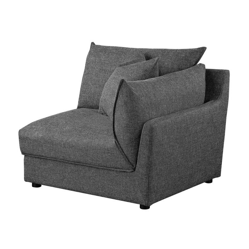 Tomasina Barely Black 5-Piece Modular Sectional Sofa