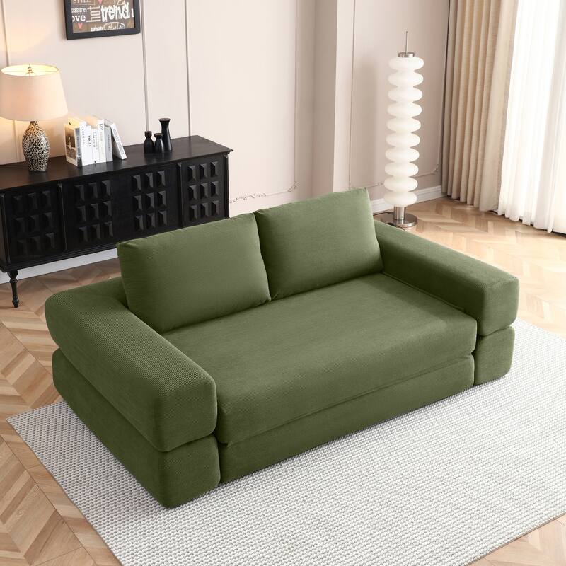 Multi-Functional Folding Sofa Bed Convertible Floor Sofa Couch Lounge Sofa Sleeper Sofa Couch with Pillows