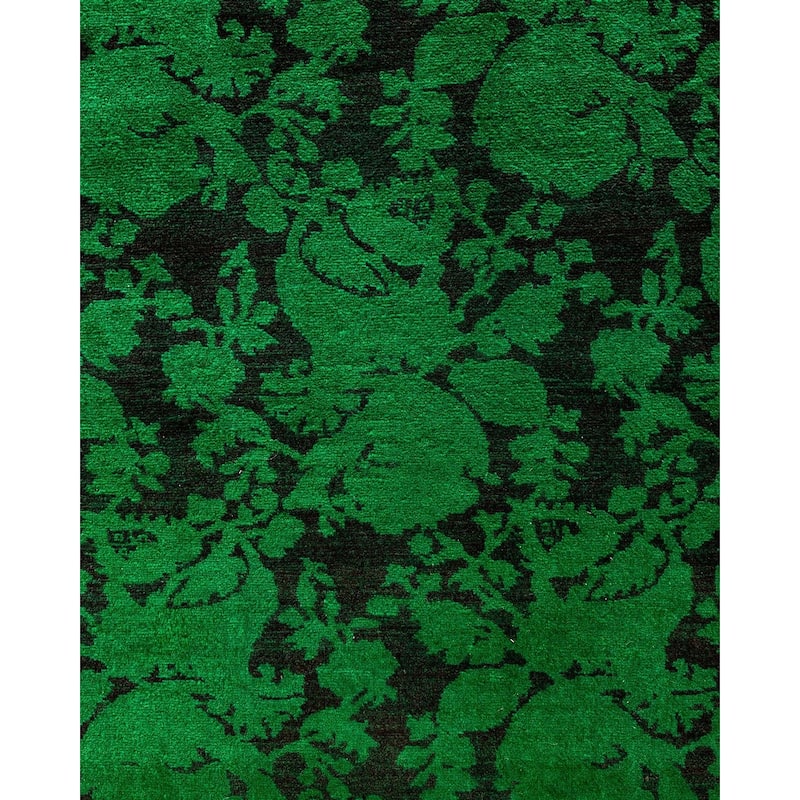 Contemporary Overdyed Wool Hand Knotted Runner - 2' 8" x 7' 9"