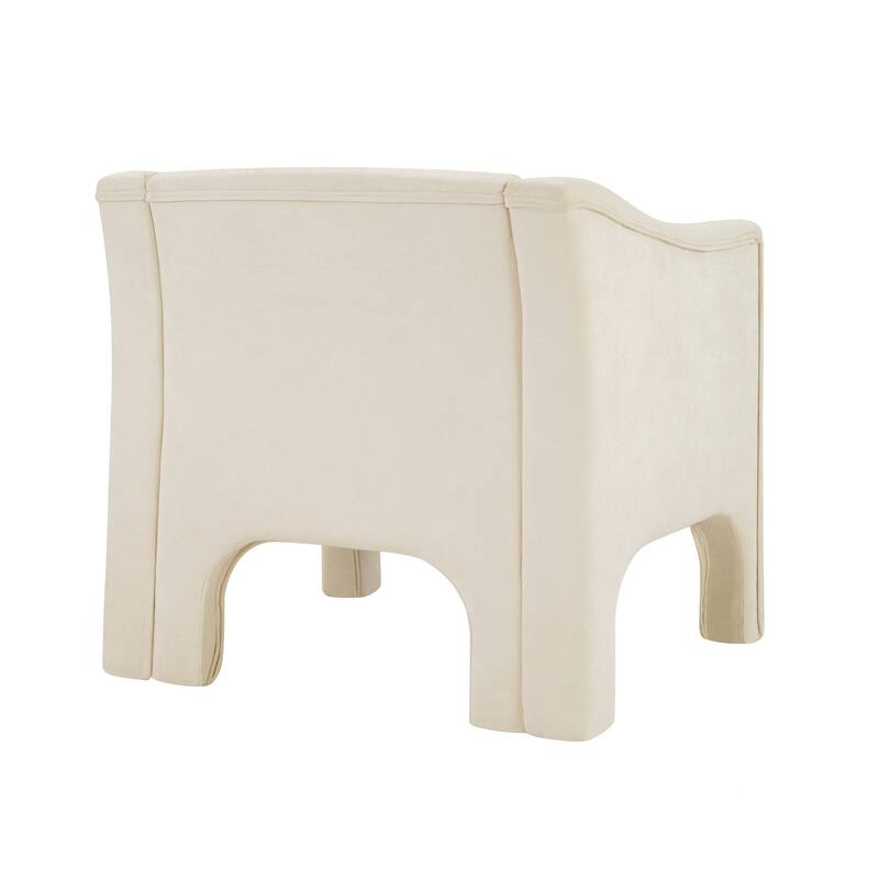 Christopher Knight Home - Barrel Modern Upholstered Accent Chair with Ergonomic Comfort.