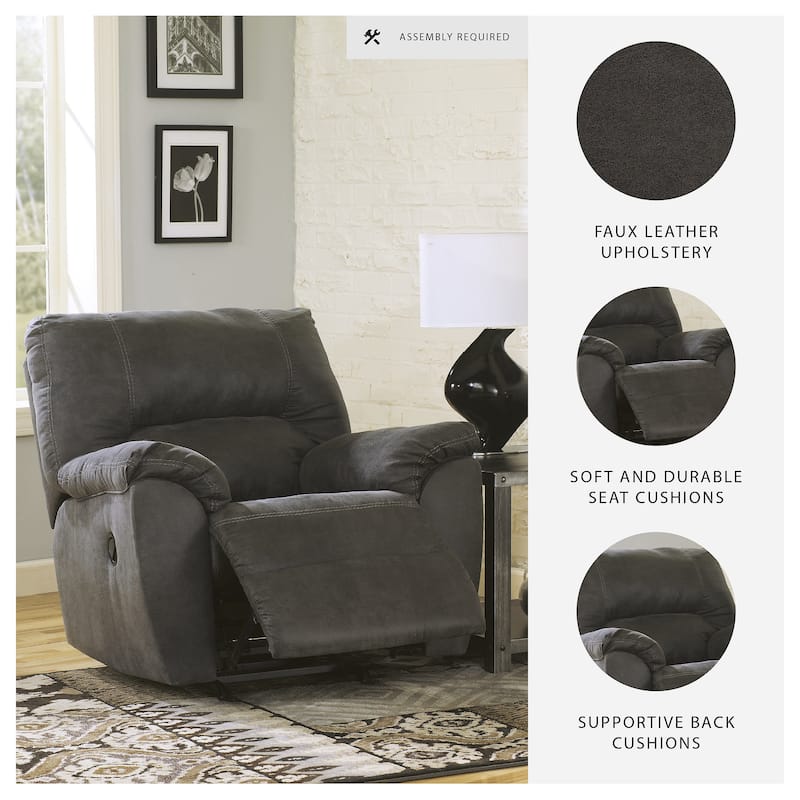 Tambo Contemporary Rocker Recliner Pewter