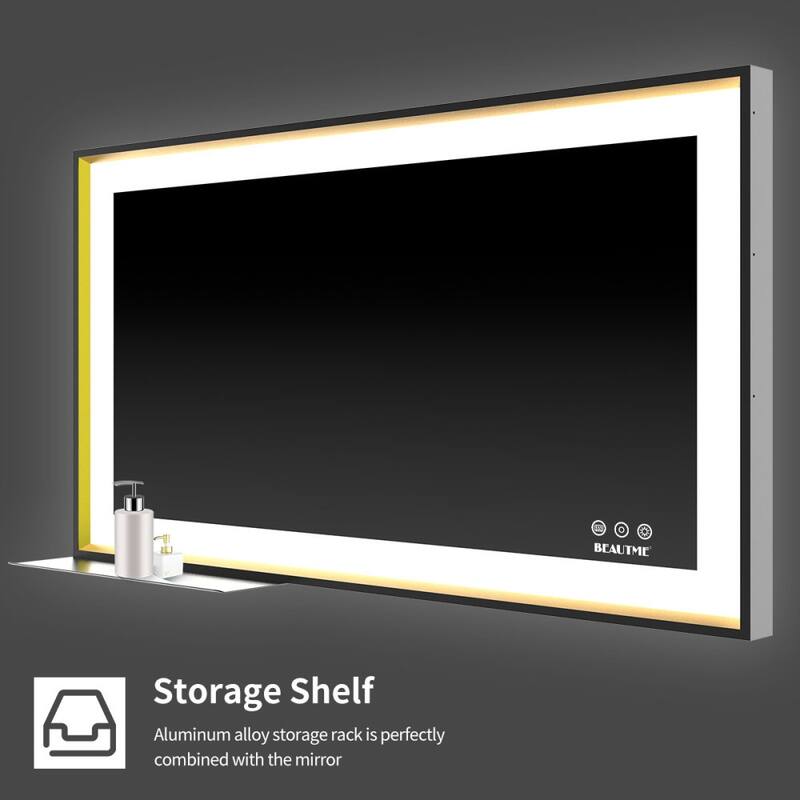 40'' x 24'' Wall Mount Bathroom Vanity Mirror with LED Lights Anti-Fog