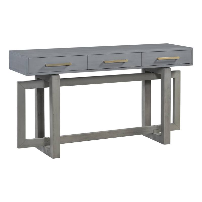 Elegant Extra Long Console Table with Three Drawers