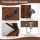 preview thumbnail 5 of 8, Gymax Wooden Cooler for Patio 54 Quart Beverage Cooler w/ Handles