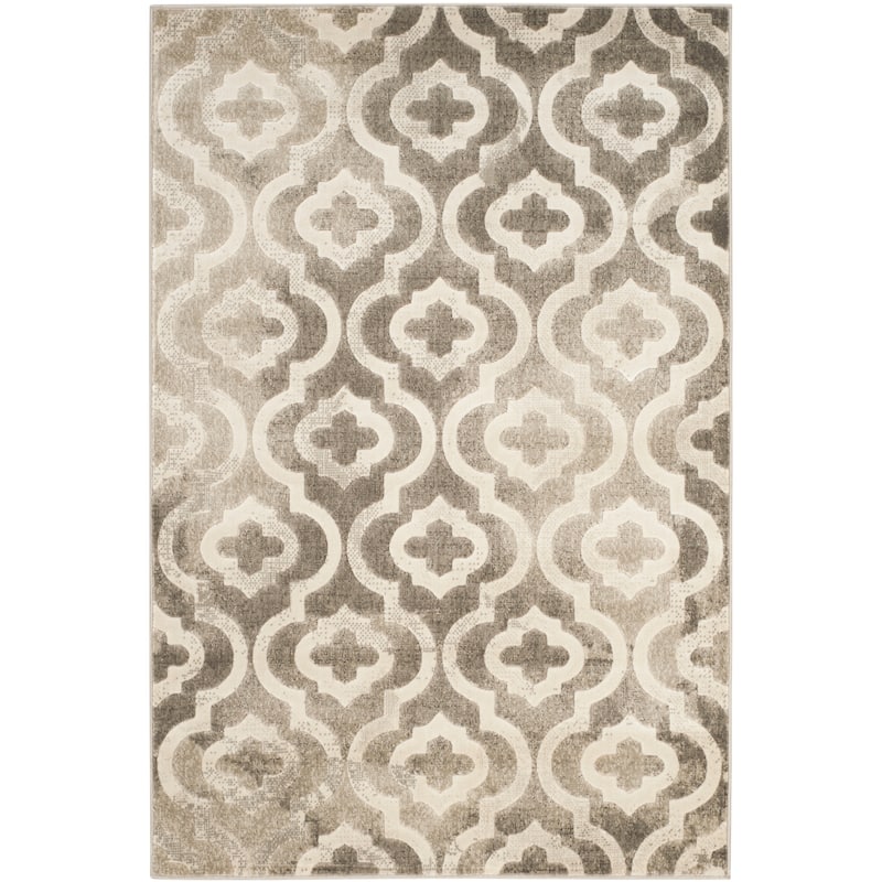 SAFAVIEH Porcello Andrijana Geometric Trellis Area Rug - 3' x 5' - Grey/Ivory