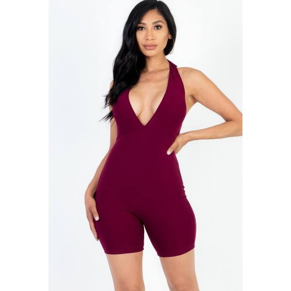 bodycon racer dress Seamless Strapless Bodycon Romper main image 1