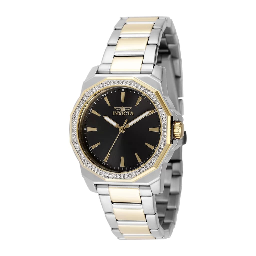Invicta Men's 49112 Speedway Quartz 3 Hand Black Dial Watch