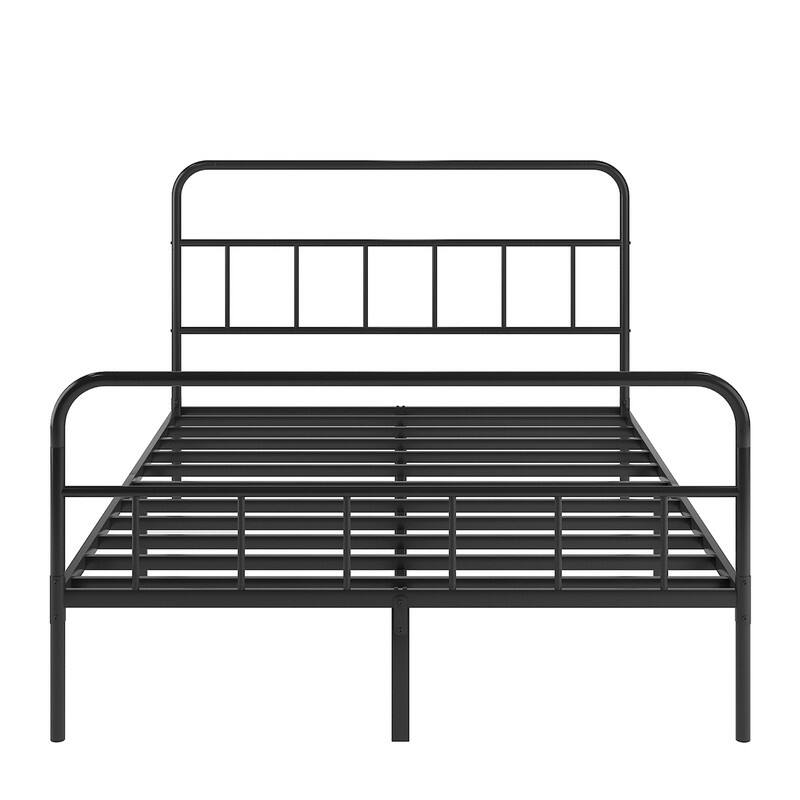 Metal Platform Bed frame with Headboard, Sturdy Metal Frame, No Box Spring Needed(Queen)