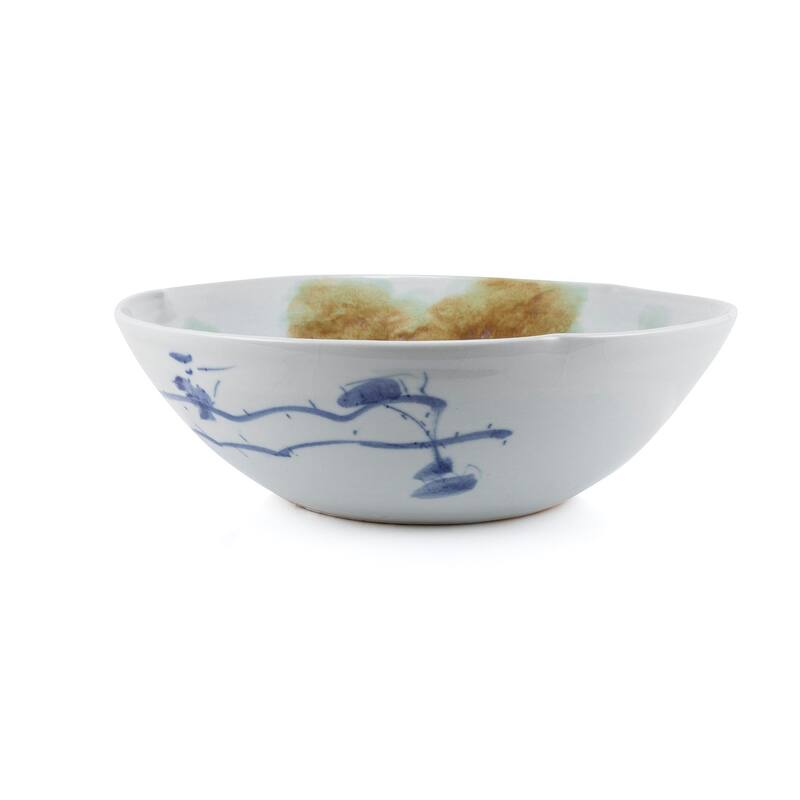 Swirl Bowl Blue Water Village Small