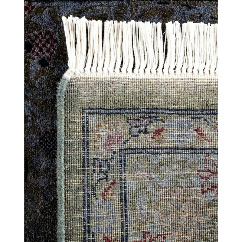 Overton Hand Knotted Wool Vintage Inspired Modern Contemporary Overdyed Gray Runner Rug - 2' 8" x 18' 10"