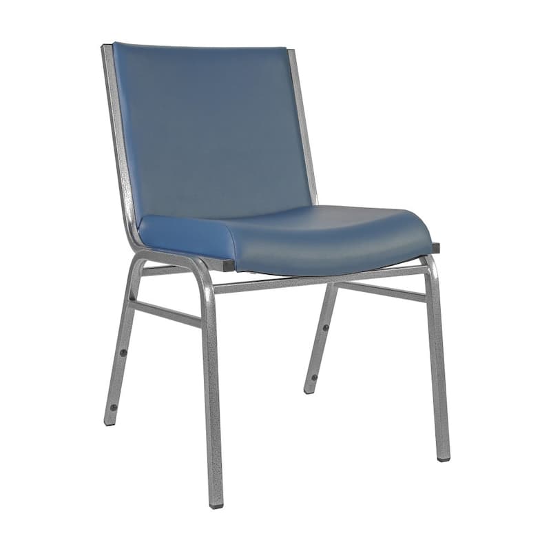 Heavy Duty Stack Chair - 21"D x 19.75"W x 31.25"H - Navy Vinyl