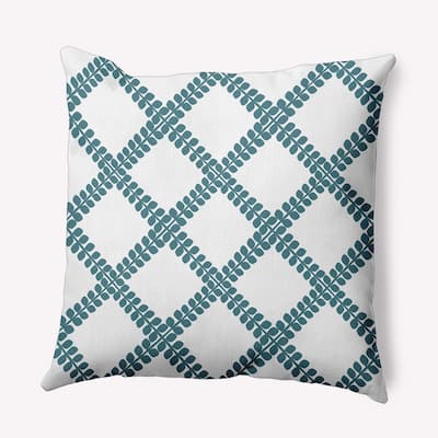 Leaf Plaid Indoor/Outdoor Throw Pillow