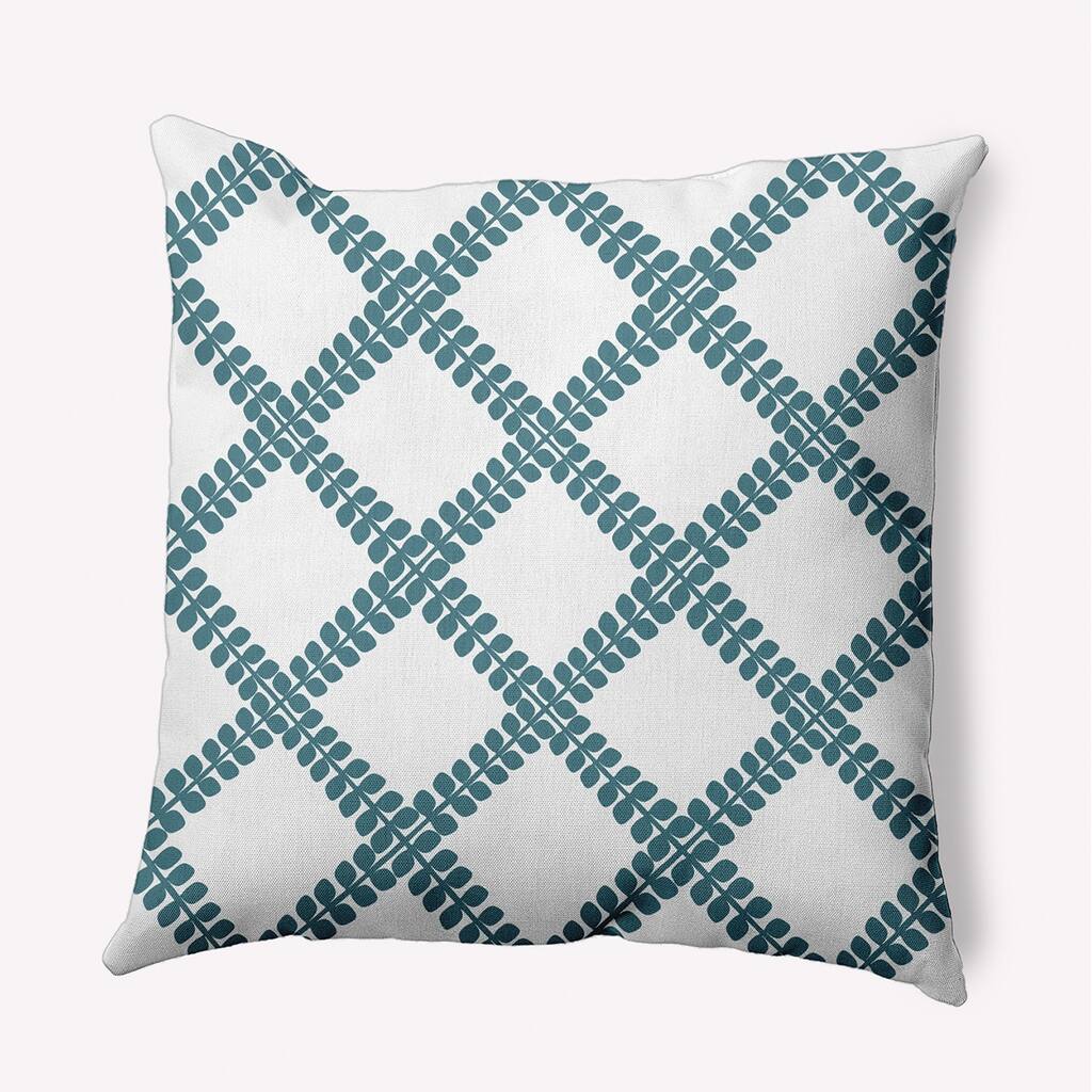 Leaf Plaid Indoor/Outdoor Throw Pillow