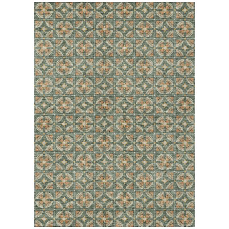 Machine Washable Indoor/ Outdoor Modern Roeland Chantille Rug