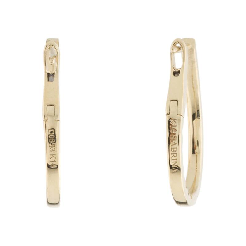 Joelle Collection Inside Out Diamond Pear Hoop Earrings 0.65 CT TDW 0.75" Inches Small 14K Gold