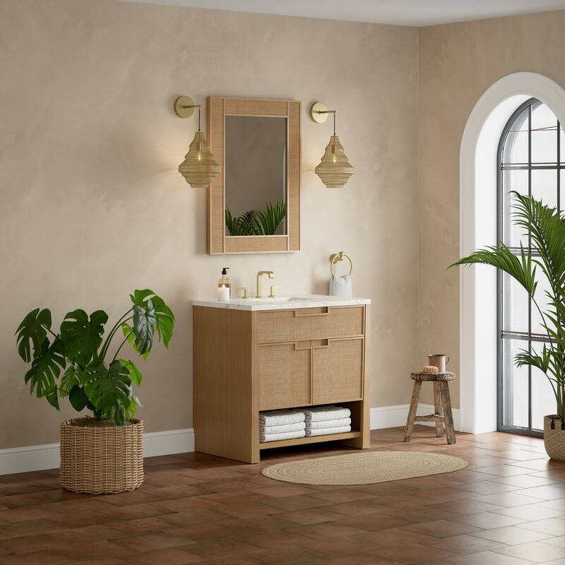 Solene 36" Single Vanity, Seaside Oak - 36