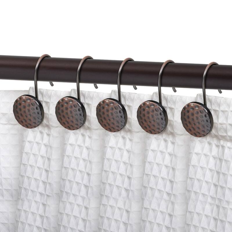 Utopia Alley Shower Rings Hooks, Shower Curtain Rings Hooks for Bathroom, Rust Resistant Shower Curtain Hooks Rings, Set of 12 - Oil Rubbed Bronze