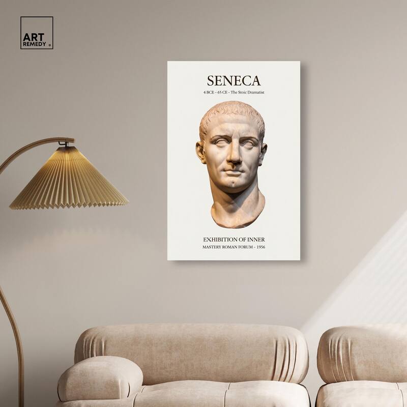 Bust of Seneca Canvas by Art Remedy, Gallery Wrapped