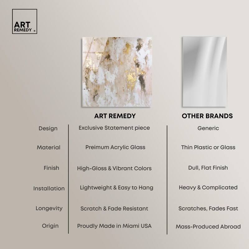 Golden Glimmer Gesture II Acrylic by Art Remedy, Ready to Hang