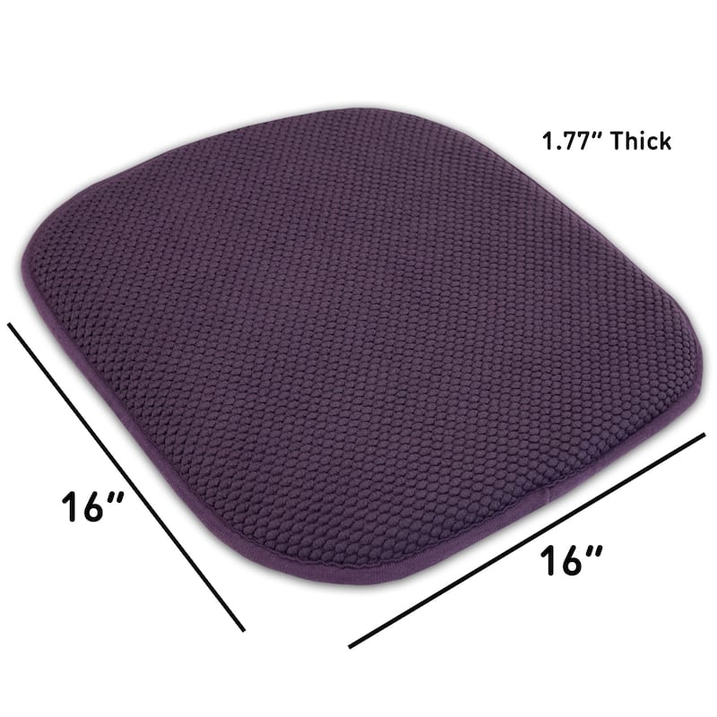 16-in. Square Non-slip Memory Foam Seat Cushions (2 OR 4)
