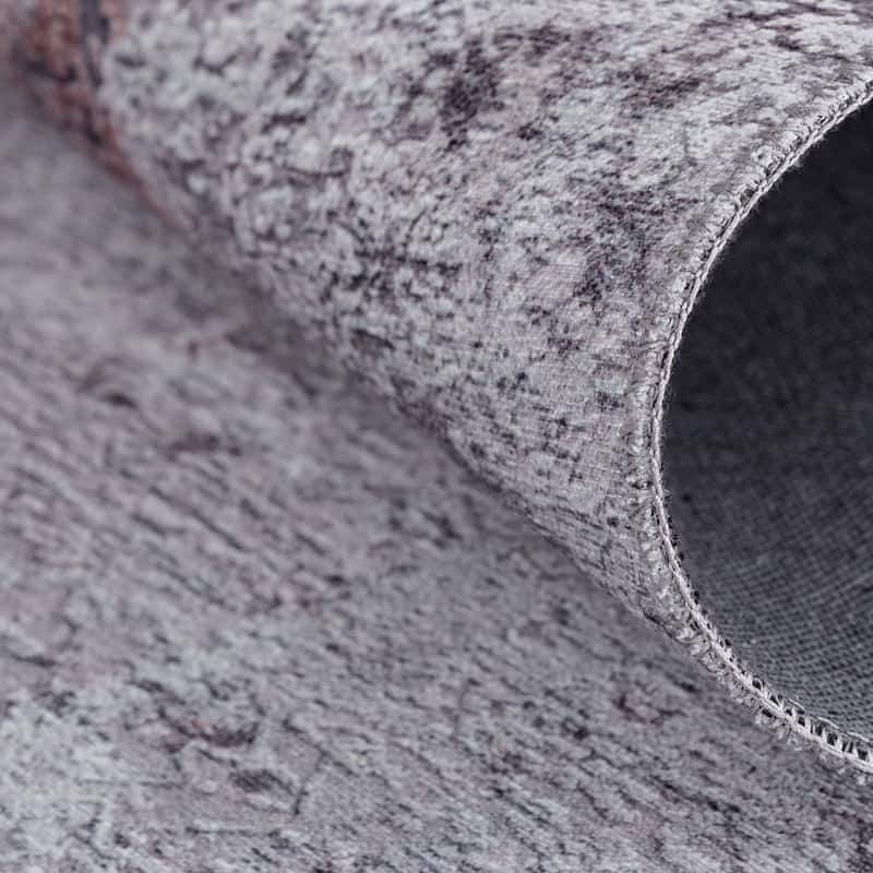 Abstract Grey/Lavender Area Rug