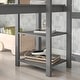 preview thumbnail 26 of 28, Multifunctional Design Wood Loft Bed with Built-in Desk, Safety Guardrails, Ladder, Full Size