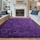 preview thumbnail 20 of 126, Large Shaggy Home Decor Carpets Fluffy Area Rugs for Living Room Bedroom grayish purple color - 8'x10' - Rectangle