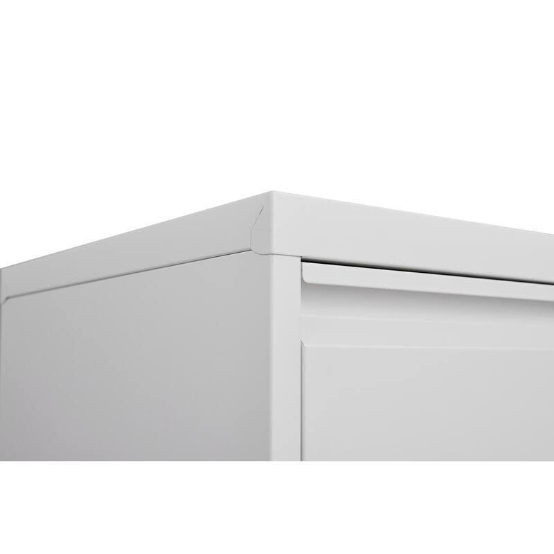 4-Drawer Locking Vertical Storage Cabinet, Office Filing Cabinet with Full Extension Drawers & Adjustable Hanging Rods